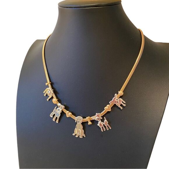 Bella Jack Adorable Dog Charm Necklace Showcasing a variety of breeds. - Picture 3 of 6